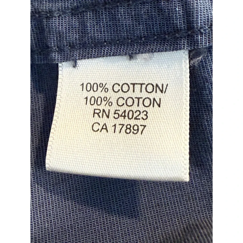 Banana‎ Republic Blue Smoke 100% Cotton Mobius Campo Button Up Shirt size Small